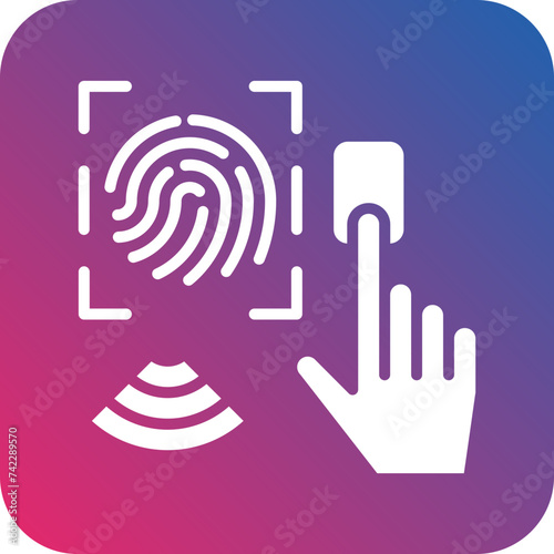 Fingerprint Scanner Icon Style