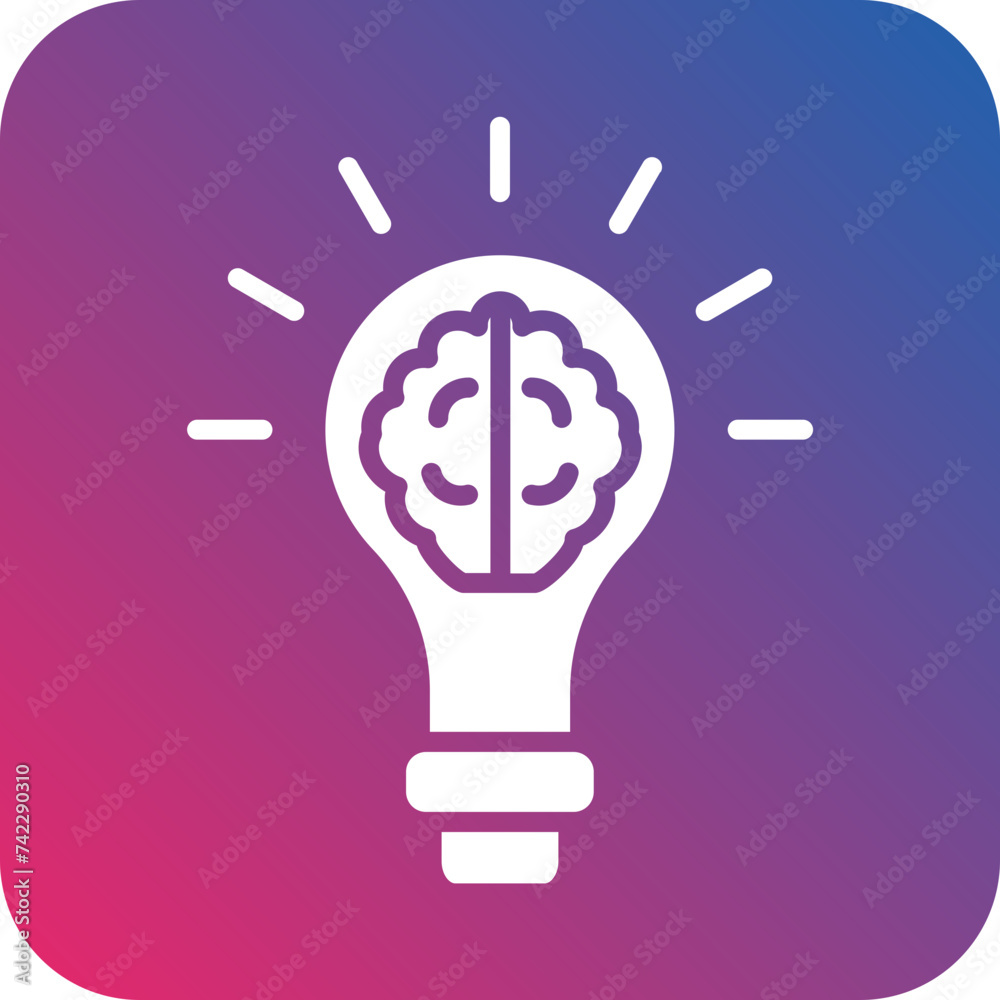 Creative Brain Icon Style