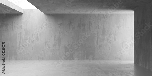 Grungy room with concrete walls. Old stone interior © VERSUSstudio