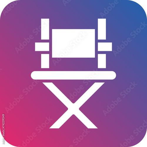 Director Chair Icon Style