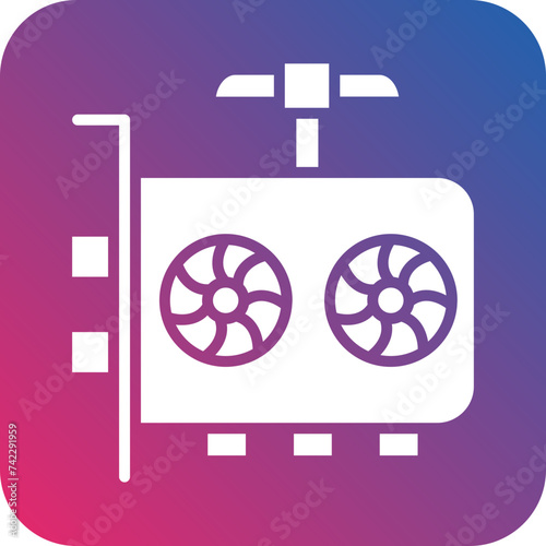 GPU Mining Icon Style