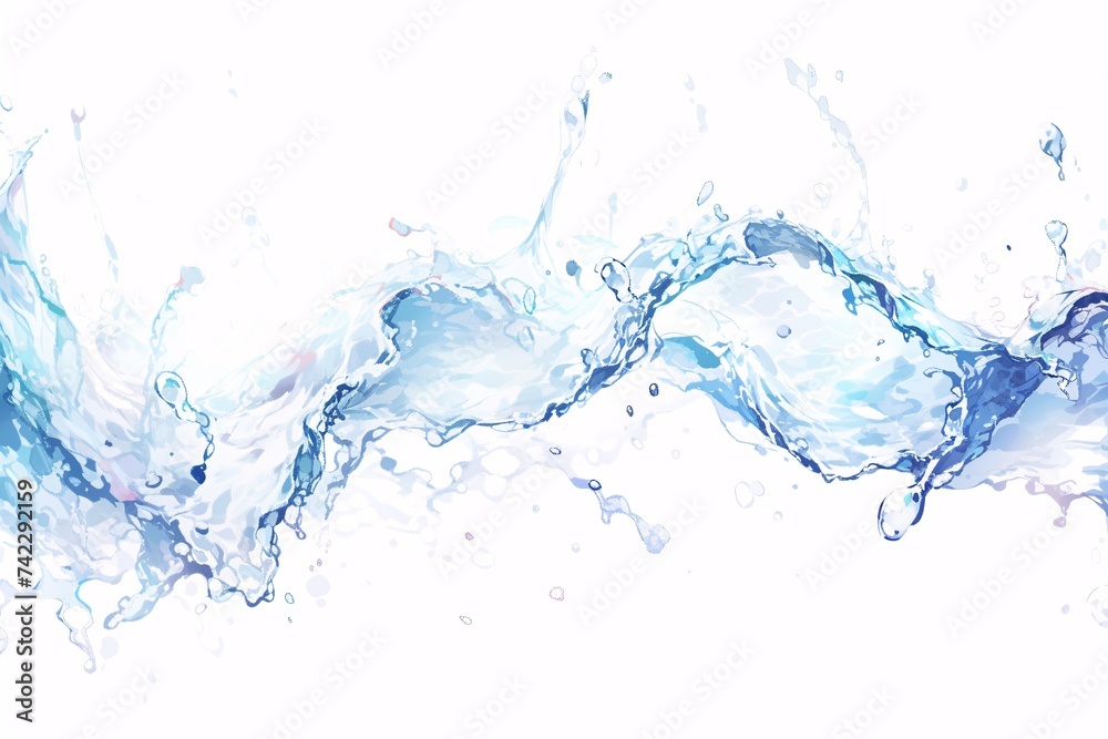 Pure liquid dynamic movement with droplets and bubbles, pure hydration element illustration Pure liquid dynamic movement with droplets and bubbles, pure hydration element illustration