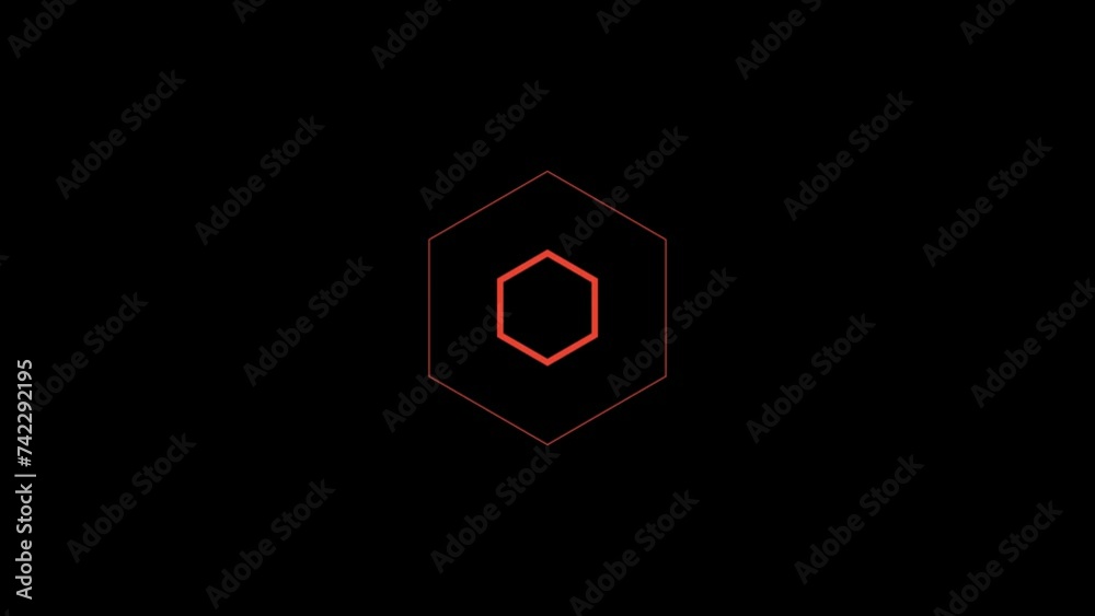 Hexagon shape line loop Background Animation Hexagon shape line loop Background Animation