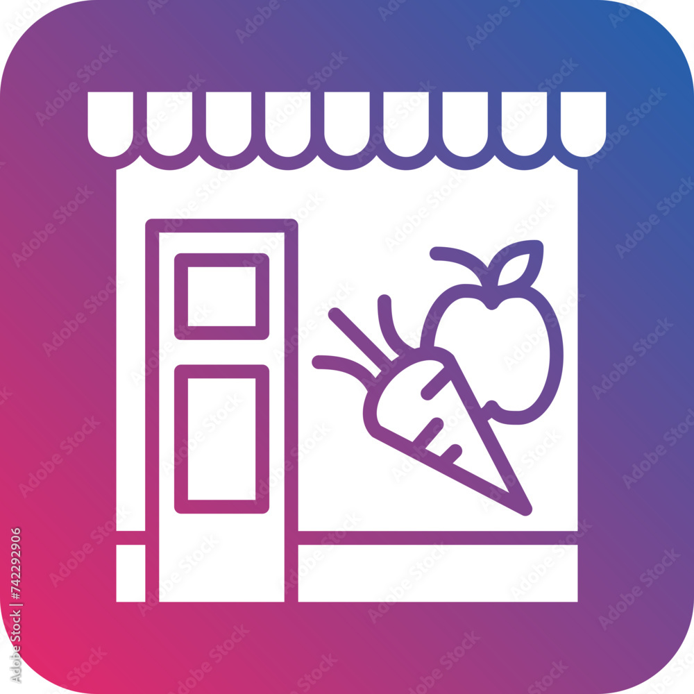 Groceries Store Icon Style Groceries Store Icon Style