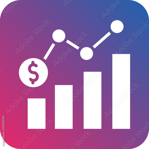Average Dollar Sale Icon Style