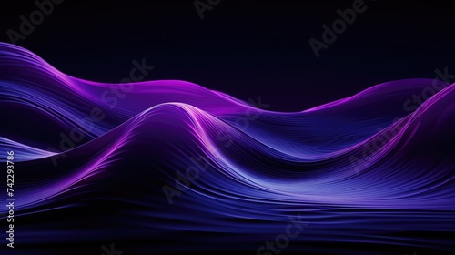 Black background with a purple wave