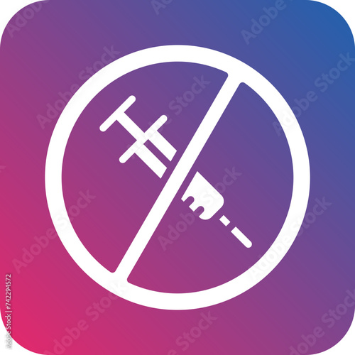 Anti Vaccination Icon Style