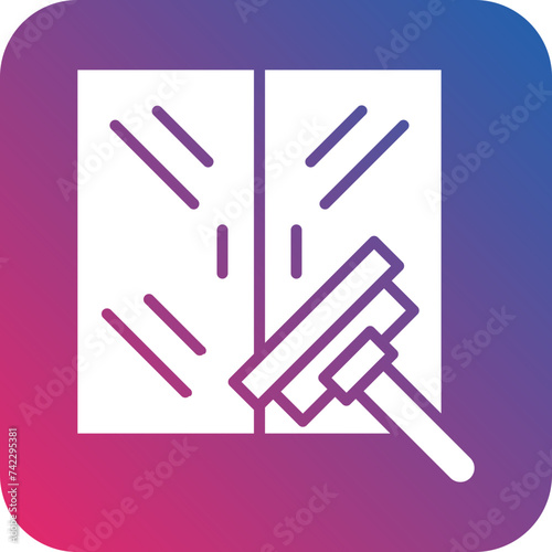 Glass Cleaning Icon Style