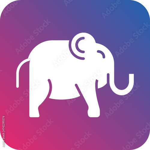 Circus Elephant Icon Style