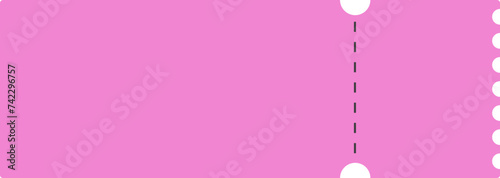 pastel pink color ticket blank shape © onehourhappiness