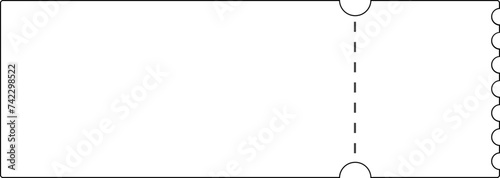ticket blank shape with stroke