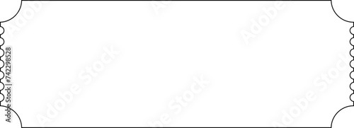 ticket blank shape with stroke