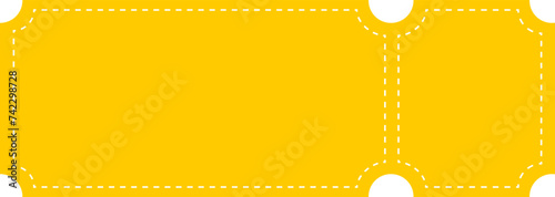 yellow color ticket blank shape