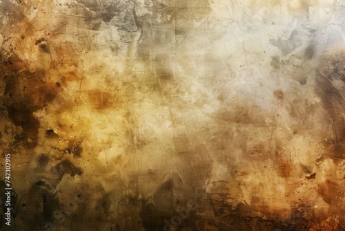 Grungy Wall With Yellow and Brown Background. Generative AI