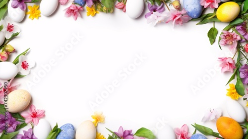 The Easter eggs form a wonderful frame. Spectacularly adorned for the celebration.
