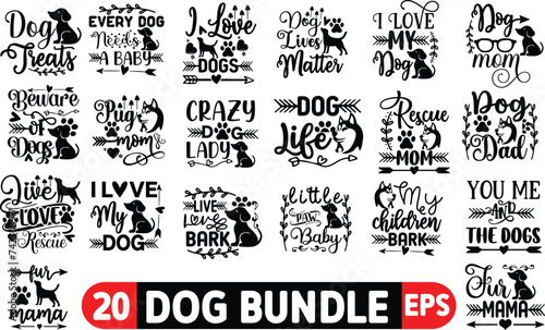 Gifts for Pets, Gifts for Mom, Dog Clipart, Dog Quotes SVG Bundle, Dog Quotes SVG, Fur Mom svg, Dog Mom svg, Dog Mama, Paw Prints SVG, Dog Lover svg, Cricut Cut File, Silhouette © svg design bundle