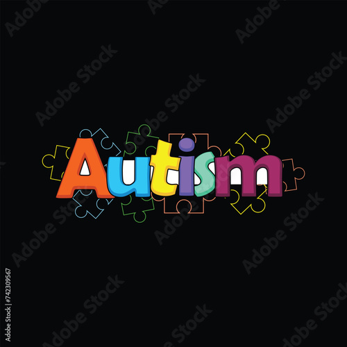 Autism Awareness day typography T-shirt design Autism Awareness day typography T-shirt design,