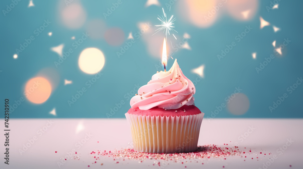 Celebration theme cake background with copy space