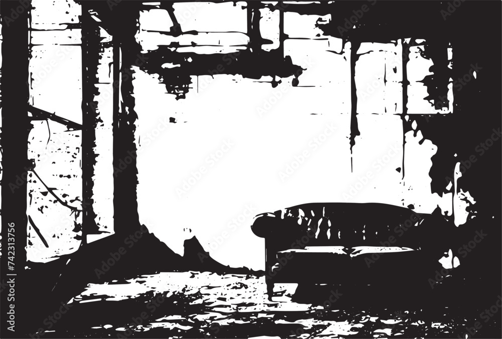 Old armchair in an old factory or warehouse. Old armchair in an old factory or warehouse.