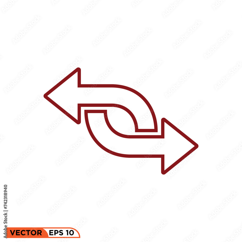 Arrow line icon design vector graphic of template, sign and symbol, line style Arrow line icon design vector graphic of template, sign and symbol, line style