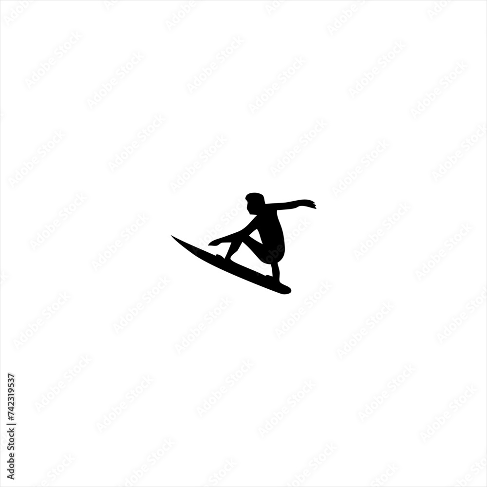  Illustration vector graphic of surf icon