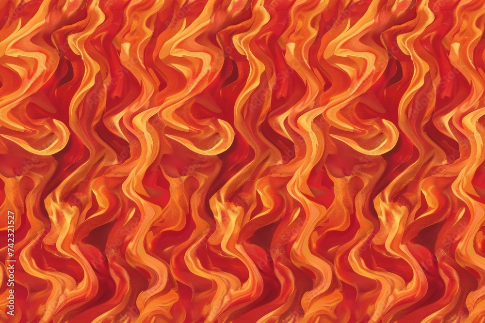 Red and Orange Wavy Lines Background. Generative AI