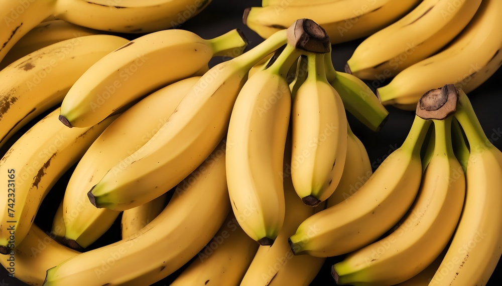 bunch of bananas isolated macro