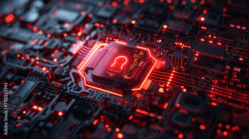 Electronic circuit board with cybersecurity digital lock © Bhanuka