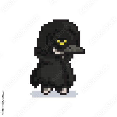 gothic masked, pixel art character