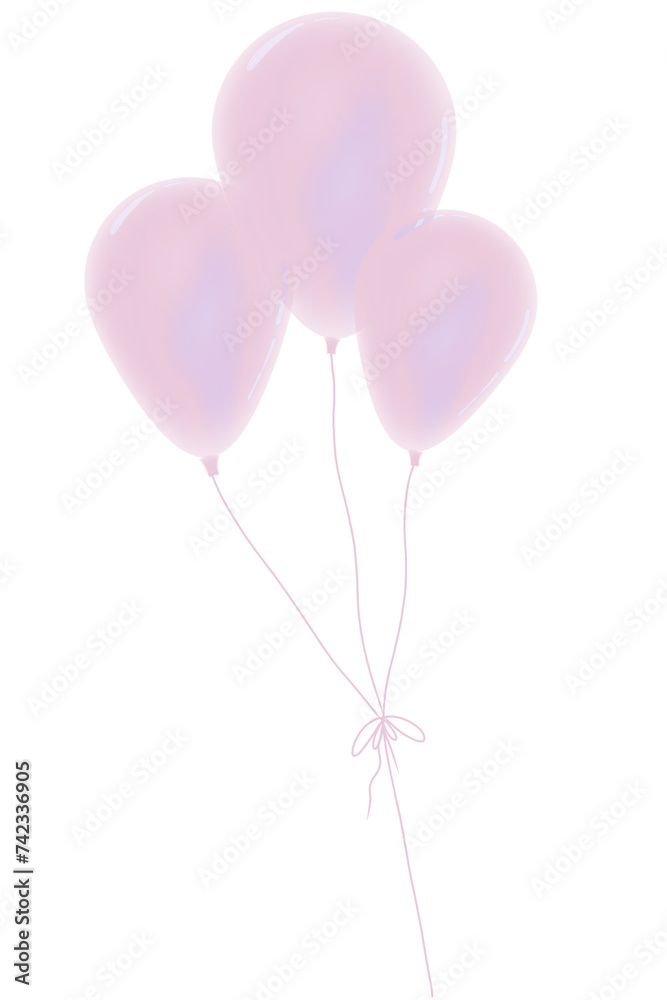 Cute Pastel Color Balloon Illustration With Transparent Background, Balloon, Pastel Balloon, Balloon Png PNG clipart image with transparent background