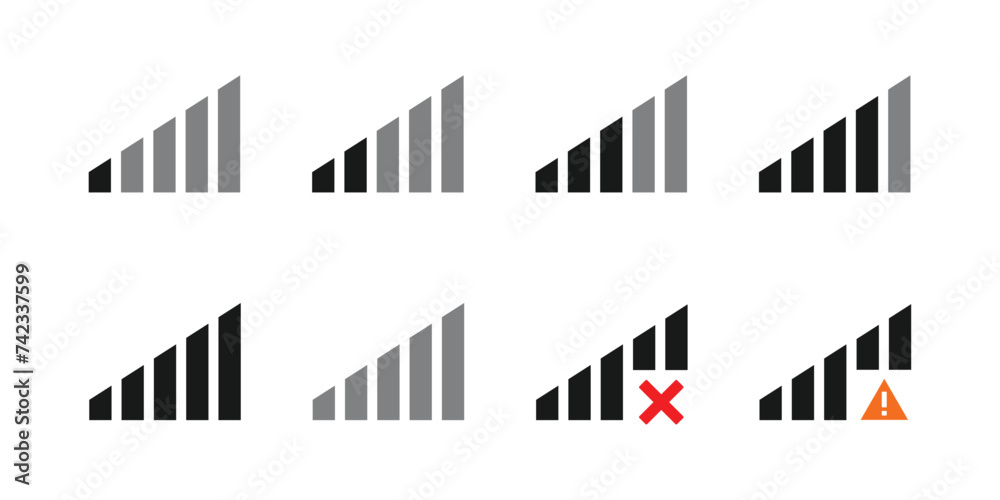 signal set icon, simple design, various for graphic needs, vector eps 10 signal set icon, simple design, various for graphic needs, vector eps 10