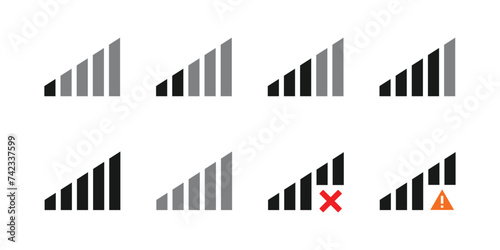 signal set icon, simple design, various for graphic needs, vector eps 10