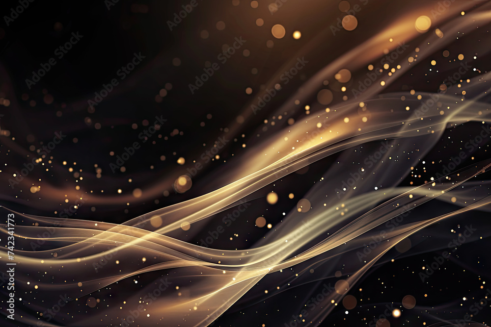 Obraz premium Dark Brown Background with Abstract Lights