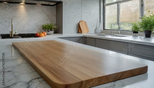 Natural Light and Wood Finishes in Stylish Kitchen © Argus Art