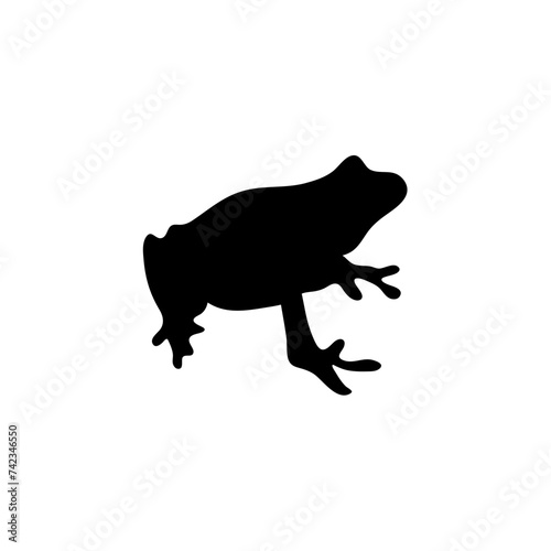 Frog silhouette illustration 