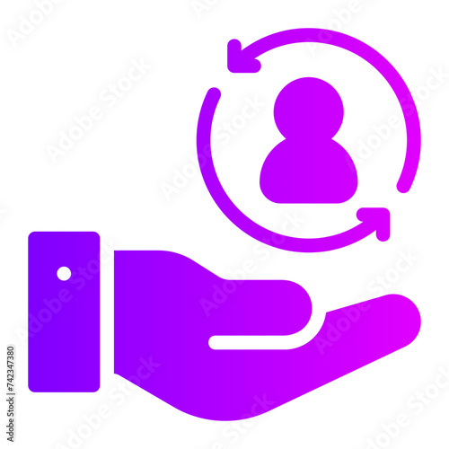 customer loyalty gradient icon
