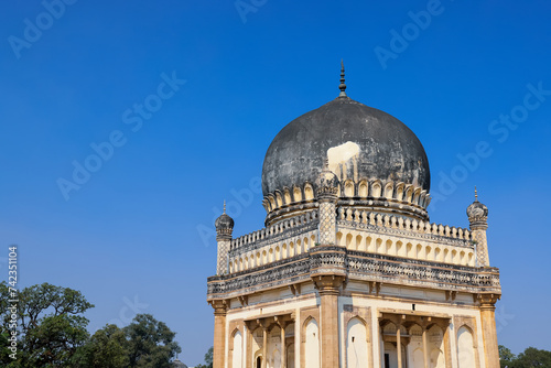 Quli Qutub Shah tombs in Hyderabad, India. They contain the tombs and mosques built by the various kings of the Qutub Shahi dynasty. photo
