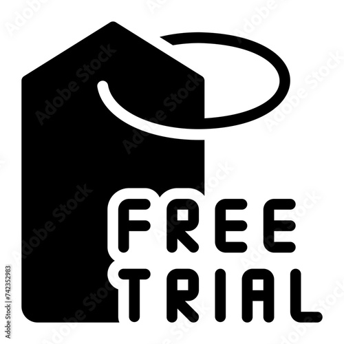free trial glyph icon