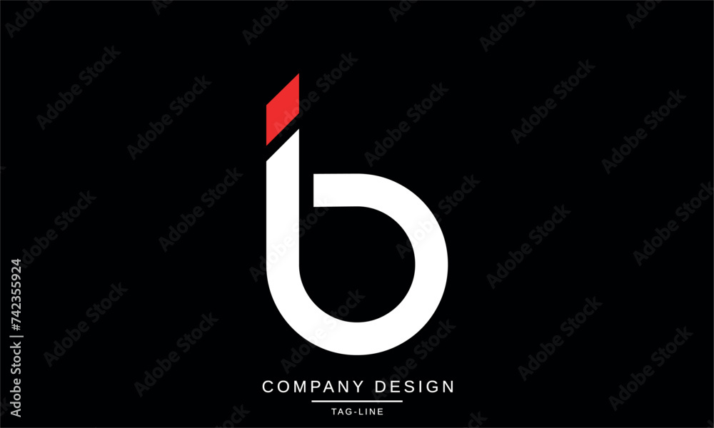IB, BI Abstract Letters Logo Icon Monogram IB, BI Abstract Letters Logo Icon Monogram