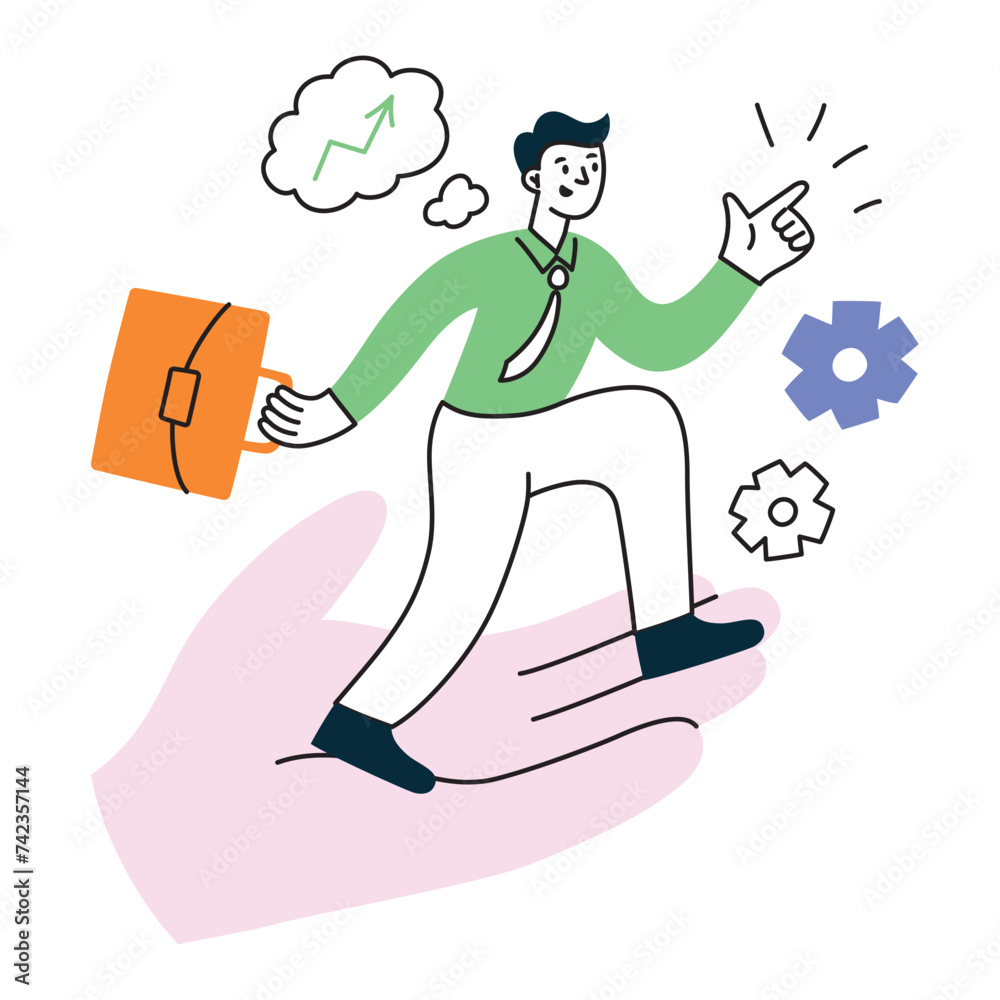 Employee career support, job training and motivation, human resources ...