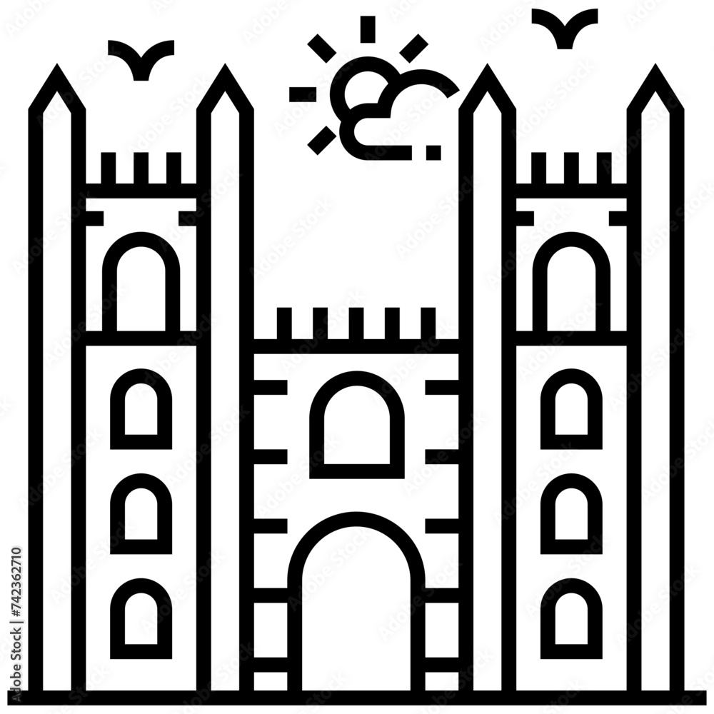 Lisbon line icon design Lisbon line icon design
