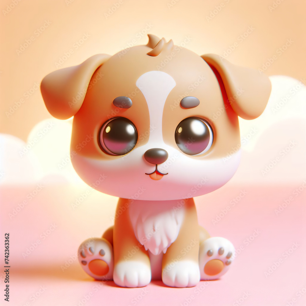3D Cartoon Dog Generated with Ai 3D Cartoon Dog Generated with Ai