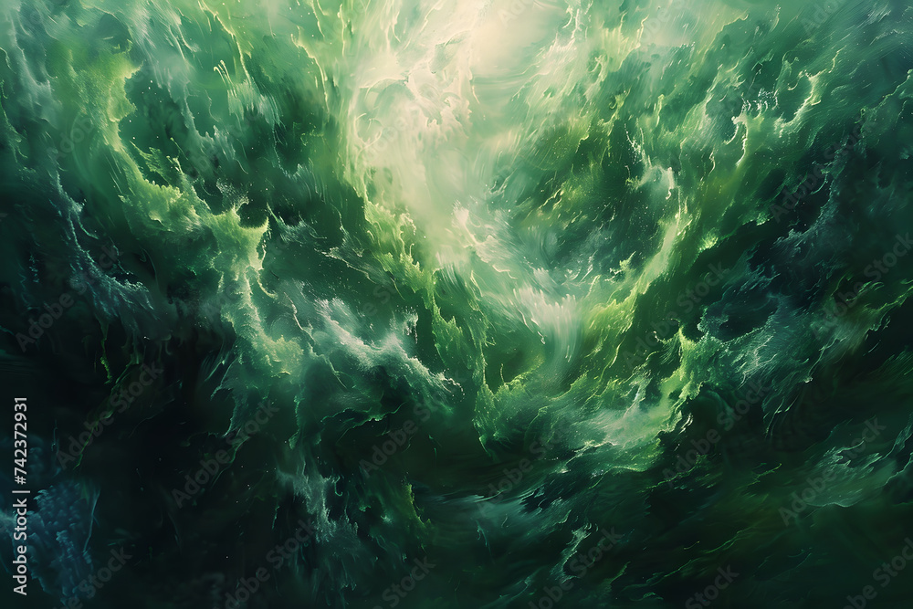 Fototapeta premium abstract green hell art
