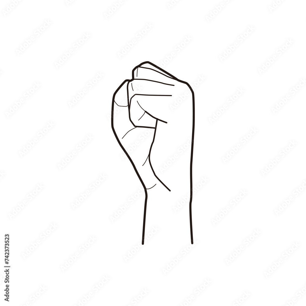 Hand Gesture Fashion Illustration Series Flat Sketch Vector Design Hand Gesture Fashion Illustration Series Flat Sketch Vector Design