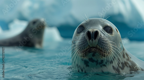 Seals in Antarctica.