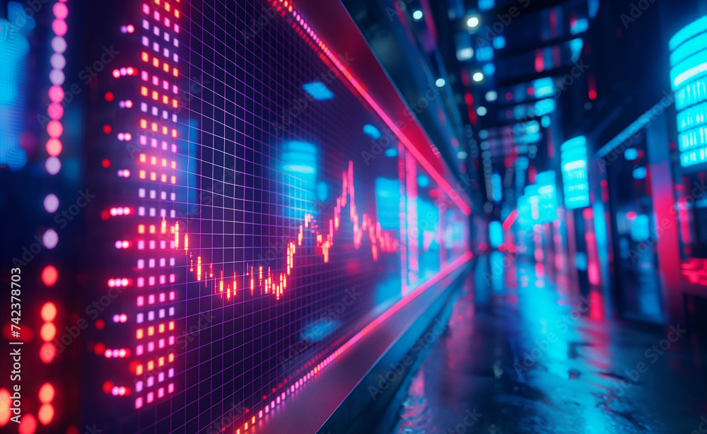 Private Credit Pulse: Dynamic Business Market Display in Neon Lights