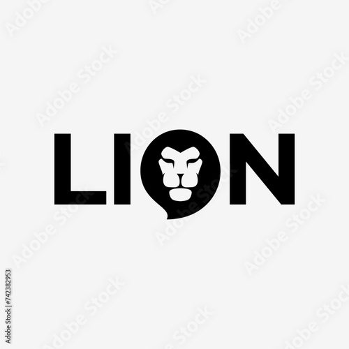 LION LETTERING LETTER MARK WILD LIFE LOGO VECTOR ICON ILLUSTRATION
