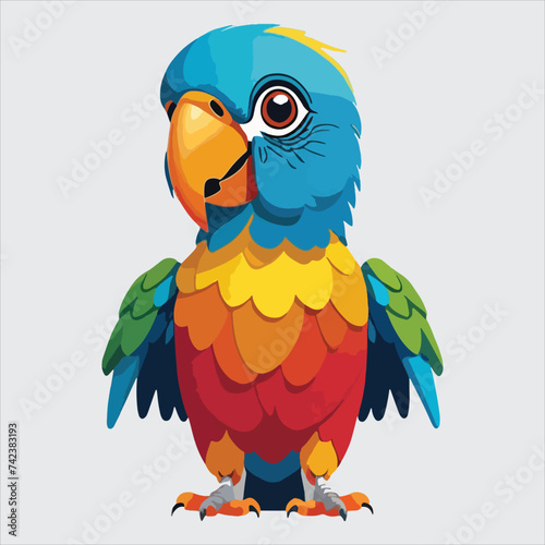 vector cute parrot bird