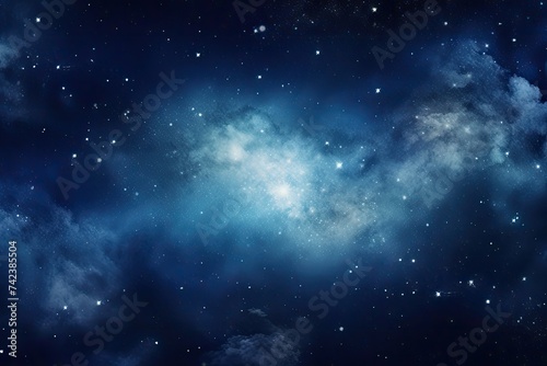 starry night sky backdrop with detailed galaxy and nebula