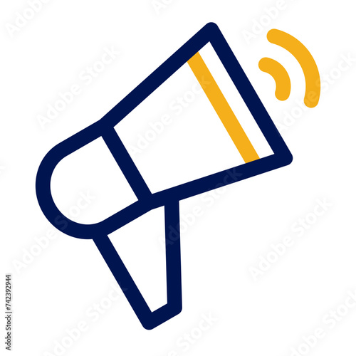 broadcast colored line icon